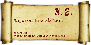 Majoros Erzsébet névjegykártya
