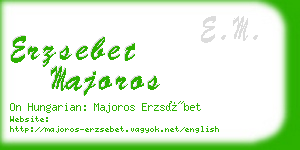 erzsebet majoros business card